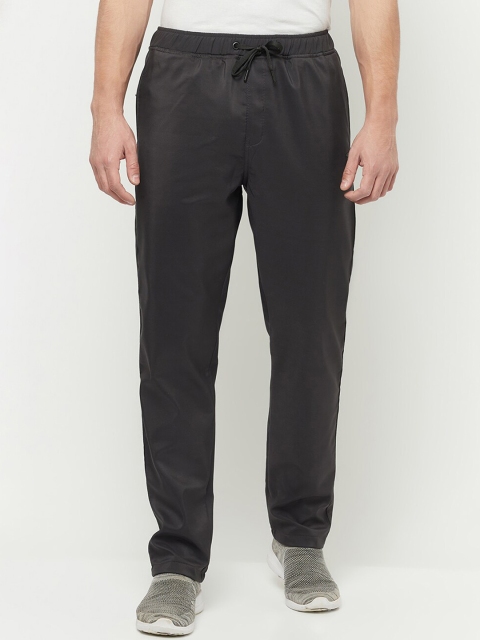 

Octave Men Black Solid Cotton Track Pants