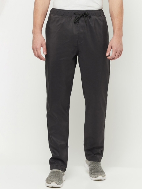 

Octave Men Black Solid Cotton Track Pants