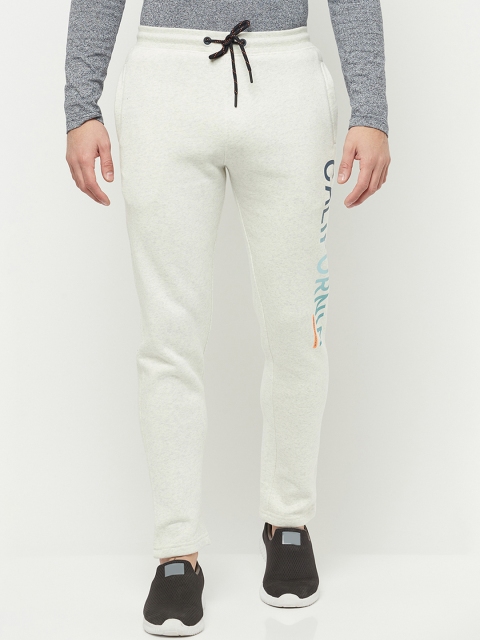 

Octave Men White Solid Cotton Track Pants