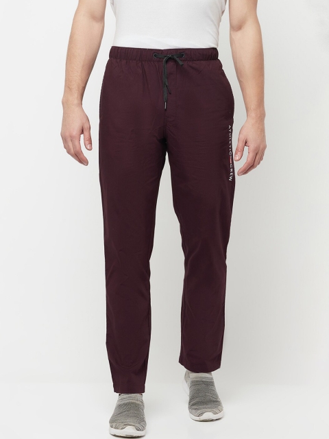 

Octave Men Maroon Solid Cotton Track Pants