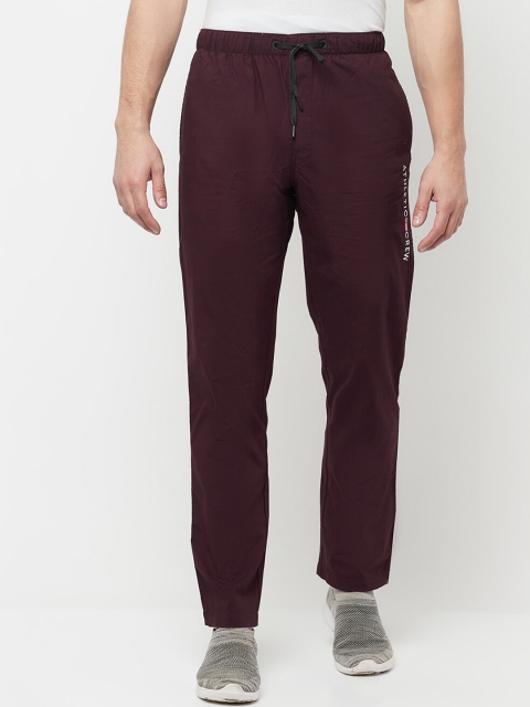 

Octave Men Maroon Solid Cotton Track Pants