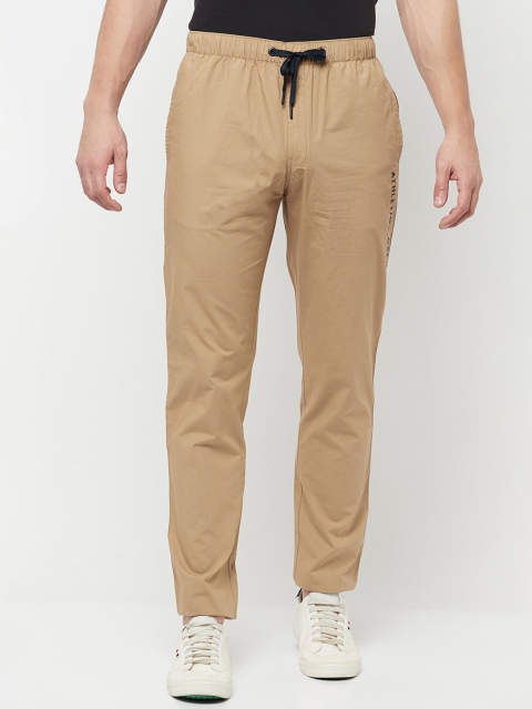 

Octave Men Khaki-Coloured Cotton Trackpants