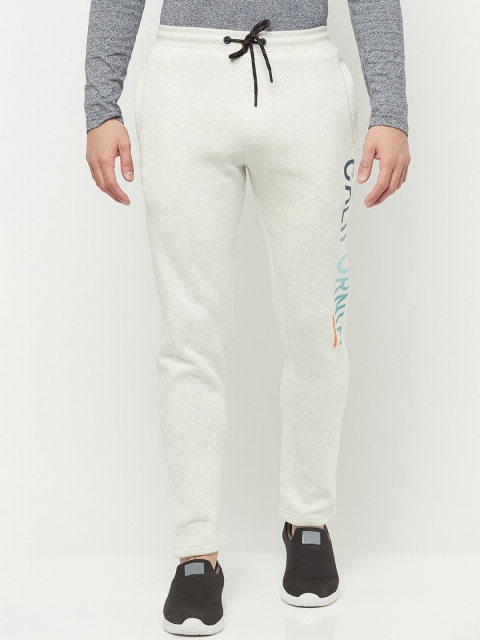 

Octave Men White Solid Cotton Track Pants