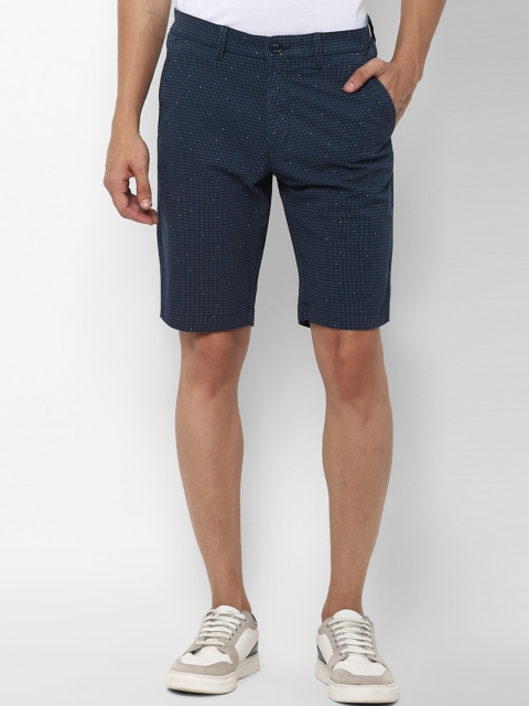 

Allen Solly Men Navy Blue Printed Slim Fit Shorts