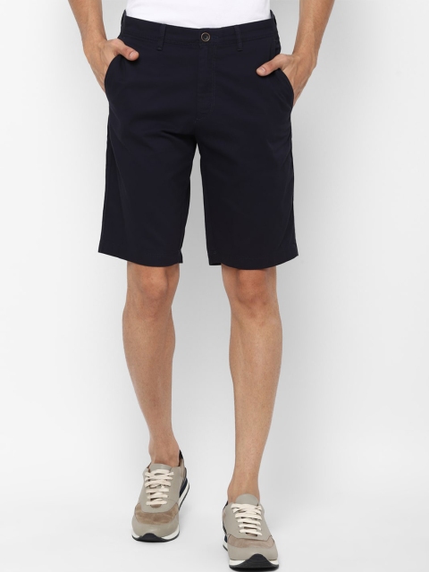 

Allen Solly Men Navy Blue Slim Fit Pure Cotton Shorts