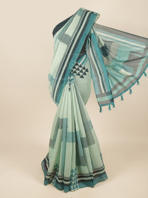 

Pothys Green & Black Printed Saree