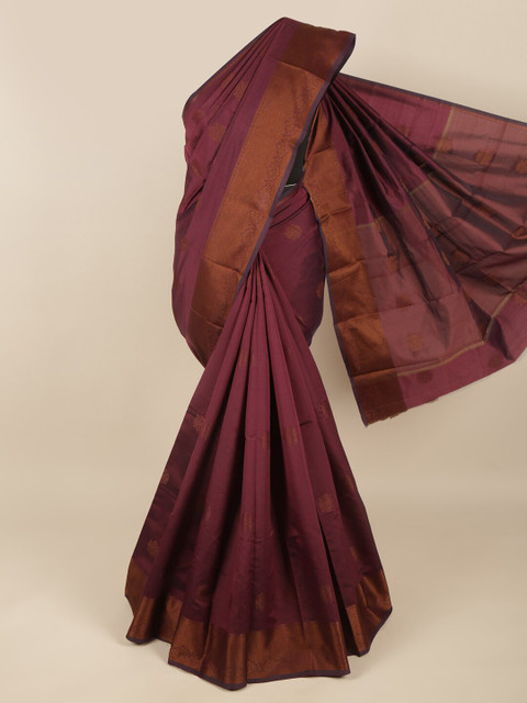 

Pothys Purple & Brown Woven Design Saree