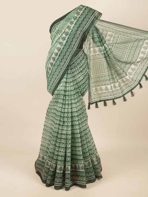 

Pothys Green & White Saree