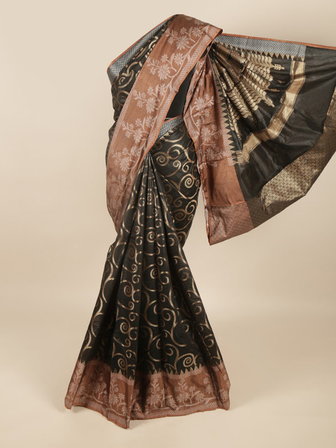 

Pothys Black & Brown Woven Design Saree