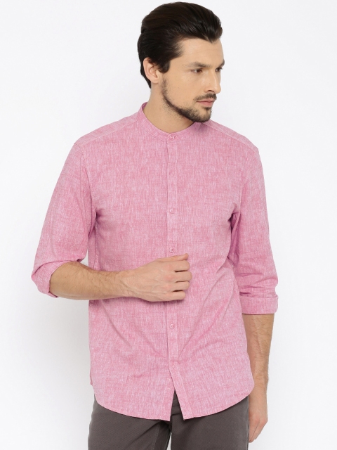 

John Players Men Pink Trim Fit Casual Shirt
