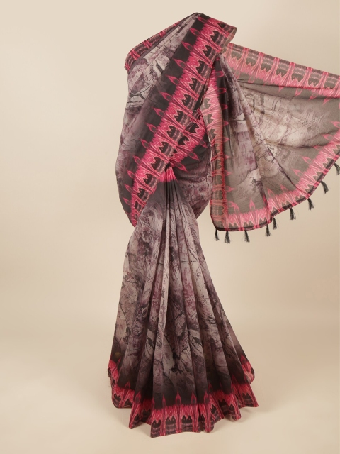 

Pothys Black & Pink Saree