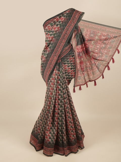 

Pothys Beige & Red Printed Saree