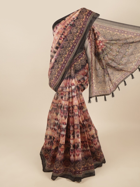 

Pothys Brown Printed Saree