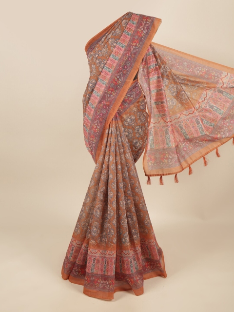 

Pothys Rust & Blue Ethnic Motifs Saree