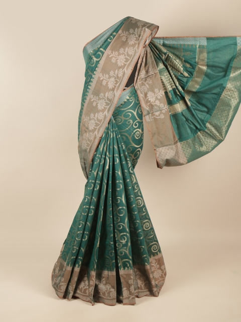 

Pothys Green & Beige Woven Design Zari Saree