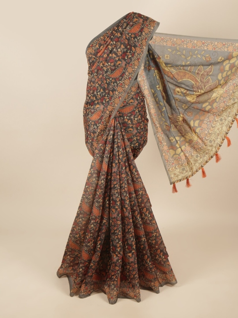 

Pothys Red & Orange Ethnic Motifs Saree