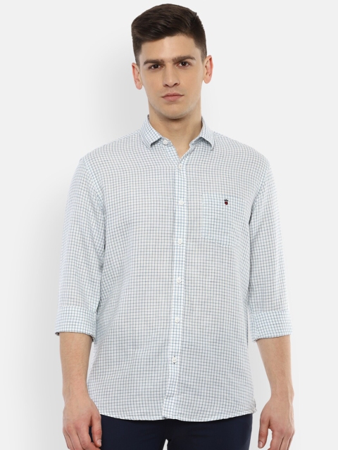 

Louis Philippe Sport Men Navy Blue Slim Fit Micro Checks Checked Casual Shirt