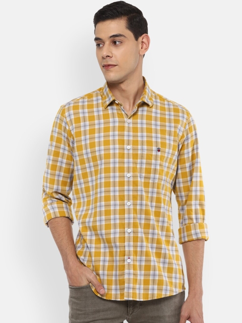 

Louis Philippe Sport Men Yellow Slim Fit Checked Casual Shirt