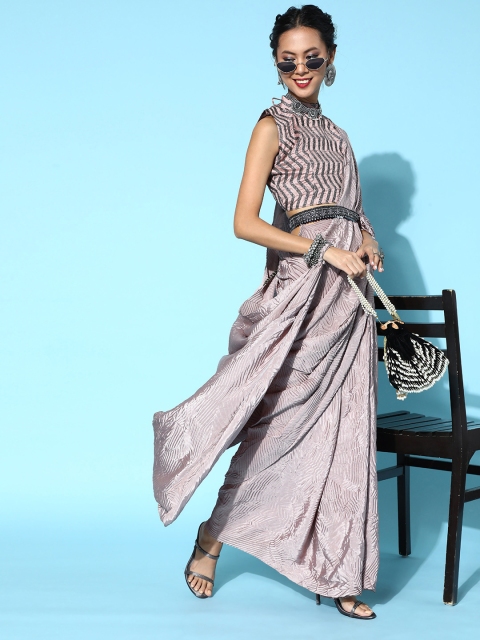 

Saree mall Mauve Saree