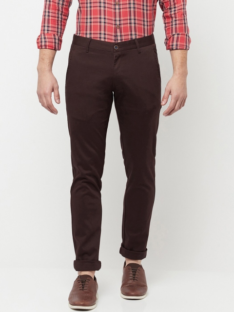 

Octave Men Maroon Trousers