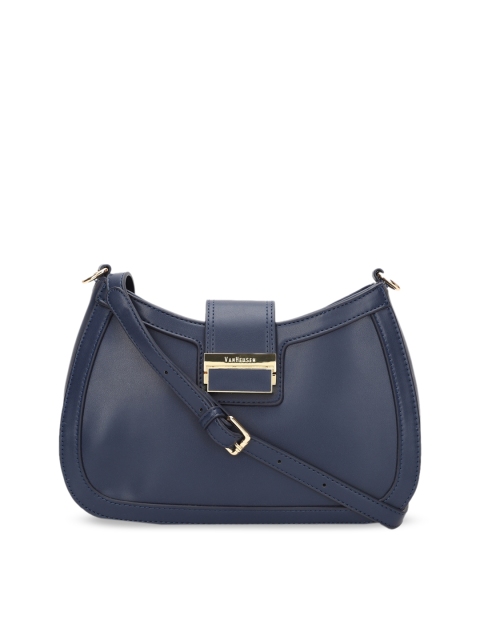 

Van Heusen Woman Navy Blue PU Structured Sling Bag
