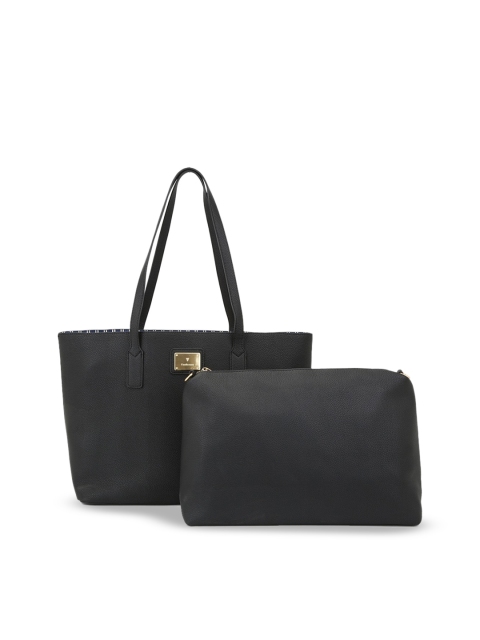 

Van Heusen Woman Blue PU Oversized Structured Tote Bag