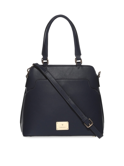 

Van Heusen Woman Navy Blue PU Structured Handheld Bag
