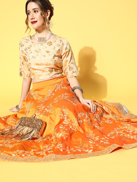 

Juniper Classy Beige Printed Ready to Wear Lehenga Choli