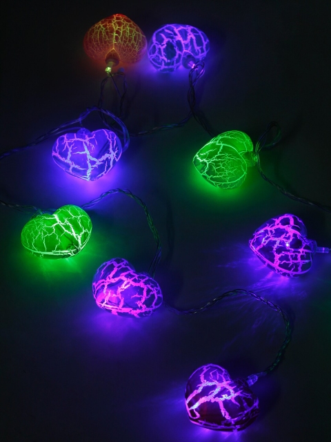 

TAYHAA Multicoloured Attractive & Rainbow Colour Heart-Shaped String Lights, Multi