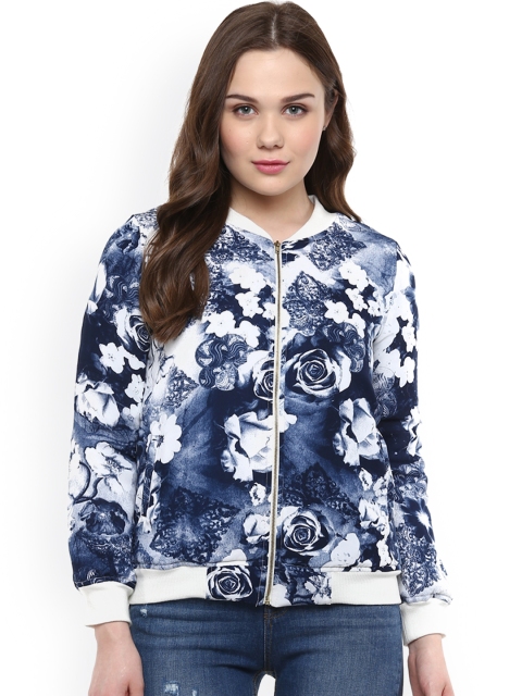 

StyleStone Blue Floral Printed Jacket