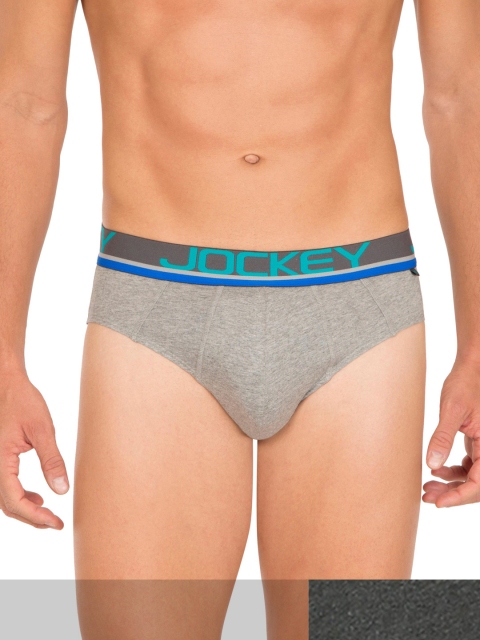 

Jockey Men Grey Melange Solid Basic Pack of 2 Briefs 11444342-1-11036632-1