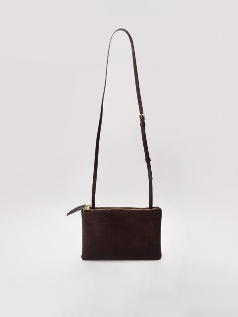 

The Decor Mart Brown Leather Structured Shoulder Bag with Quilted
