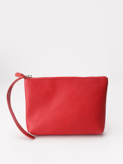 

The Decor Mart Red Leather Structured Sling Bag with Tasselled