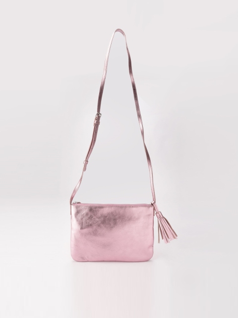 

The Decor Mart Pink Leather Structured Shoulder Bag with Quilted