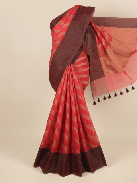 

Pothys Red & Maroon Woven Design Saree