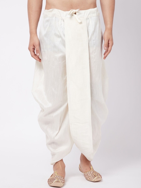 

VASTRAMAY Men Cream-Coloured Solid Relax-Fit Dhoti