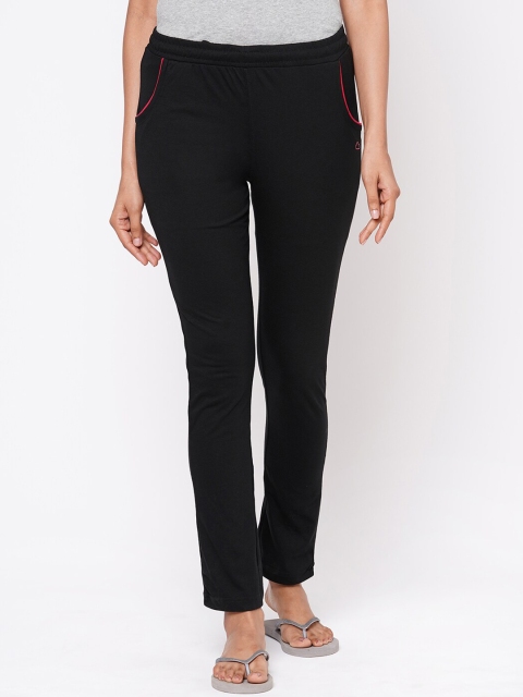 

Sweet Dreams Women Black Solid Cotton Lounge Pants