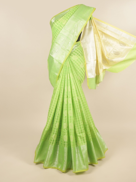 

Pothys Green Woven Design Cotton Blend Saree