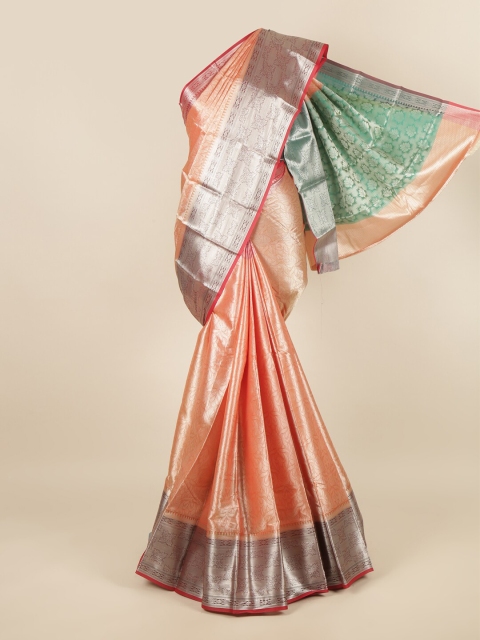 

Pothys Peach-Coloured Woven Design Tissue Saree