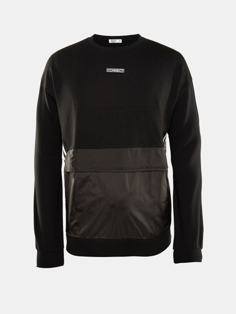 

BLUEAGE Men Black Sweatshirt