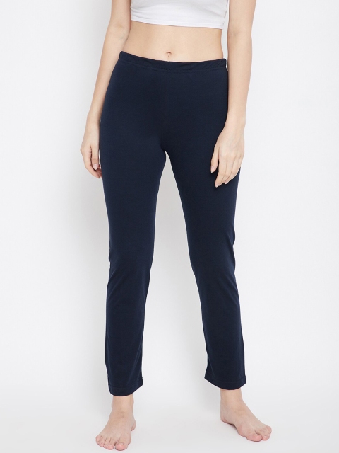 

FRENCH FLEXIOUS Women Navy Blue Solid Lounge Pants