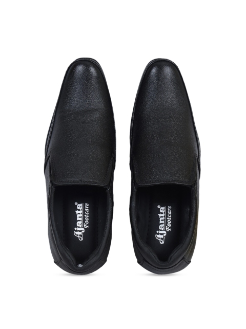 

Ajanta Men Black Solid Formal Slip-Ons