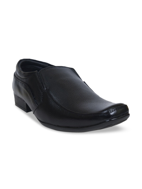 

Ajanta Men Black Solid Formal Slip-Ons