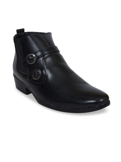 

Ajanta Men Black Flat Boots
