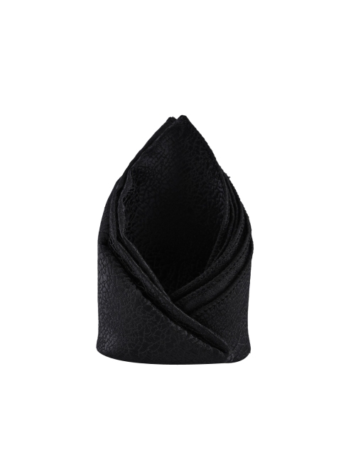 

BuckleUp Men Black Woven-Design Microfibre Pocket Square