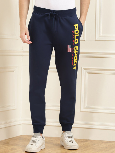 

Polo Ralph Lauren Men Navy Blue Solid Cotton Joggers