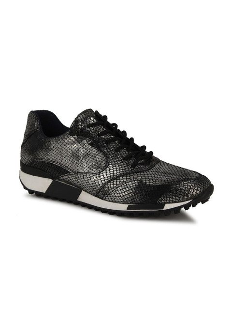 

Alberto Torresi Women Black Leather Running Shoes