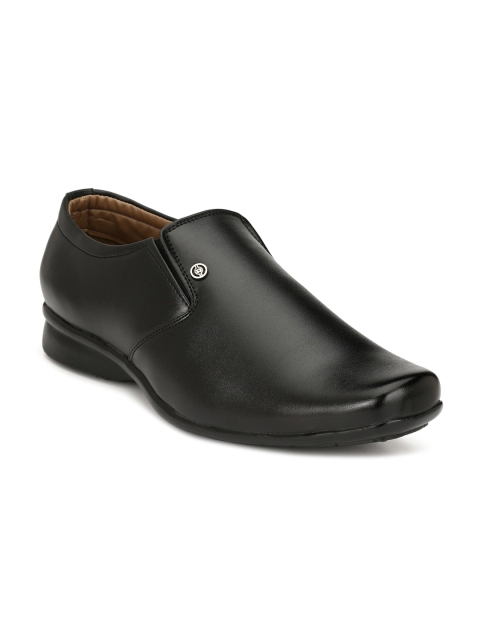 

RL Rocklin Men Men Black Solid Formal Slip-On Shoes