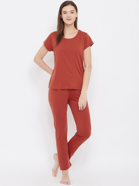 

FRENCH FLEXIOUS Women Rust Night suit