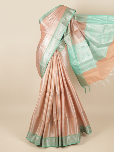 

Pothys Peach-Coloured Woven Design Tissue Saree